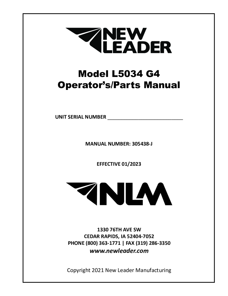 L5034 G4 Operator and Parts Manual