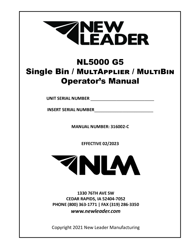 NL5000 G5 Operator's Manual